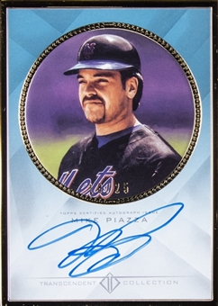 2016 Topps Transcendent Collection #TCA-MP Mike Piazza Signed Card (#18/25) 